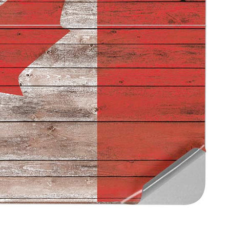 Canadian Flag Dark Wood Surface Laptop Studio Skin